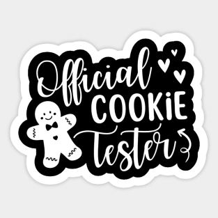 Official Cookie Baker And Tester - Funny Christmas Couples Sticker